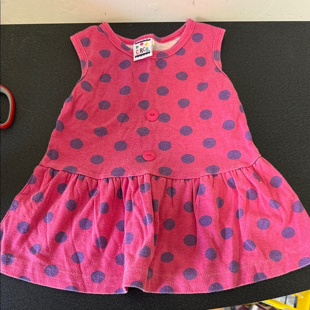 CIRCO Pink Polka Dot Sleeveless Dress90’s